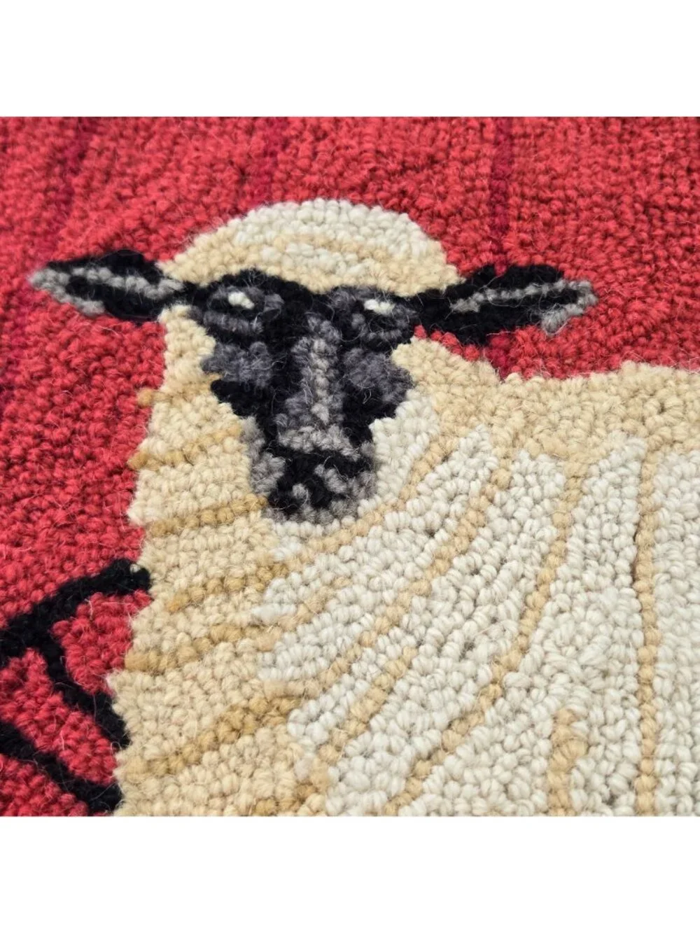 Sturbridge Yankee Workshop Folk Art Wool Hooked Farmhouse Throw Pillow Cover 16